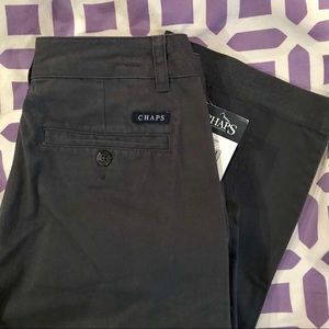 Chaps Boys Grey Twill Pants Size 14